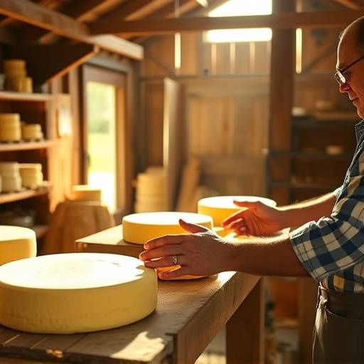 Cheese making workshop at a local farm