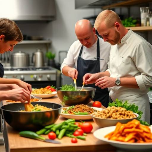 Cookery class focusing on traditional British dishes