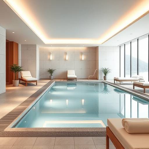 Image showcasing the serene spa facilities at Willow Creek Estate, featuring an indoor pool and relaxation area.