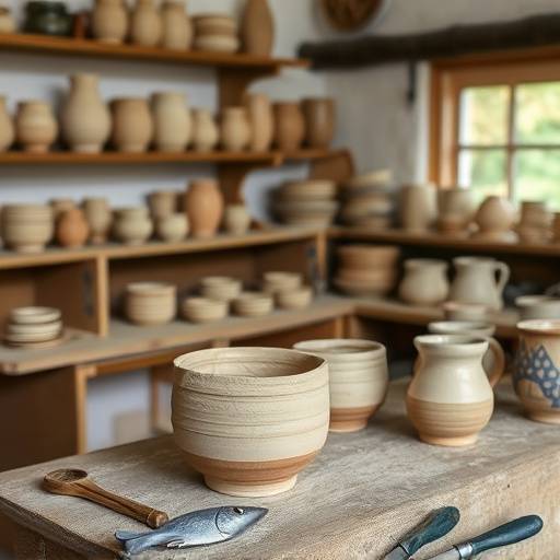 Pottery workshop creating traditional Cotswold designs