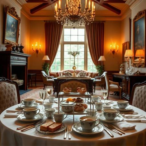 Traditional afternoon tea experience at a historic manor house